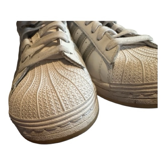 Adidas Superstar White and Silver Sneakers - Picture 8 of 11